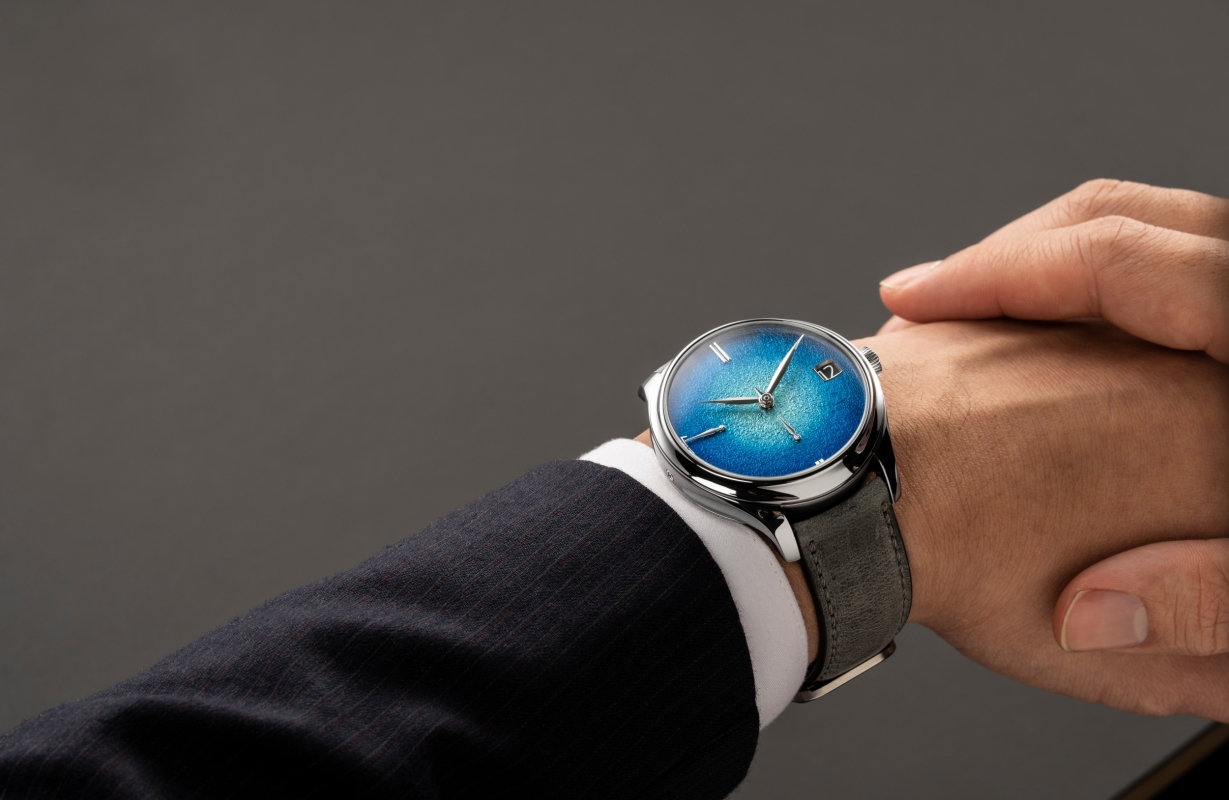 Endeavour Perpetual Calendar Tantalum Blue Enamel
